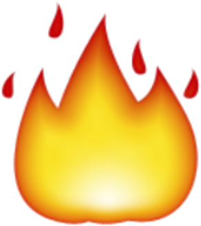 Flame Clipart Emoji - Fire Emoji Png (420x420), Png Download