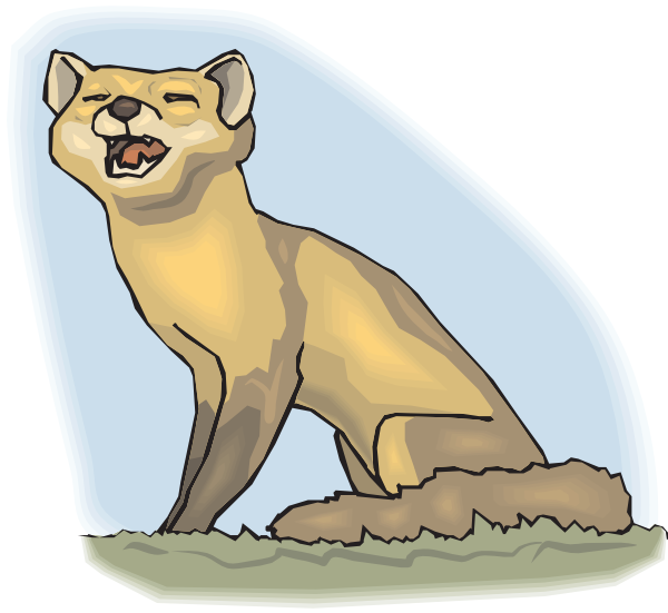 Fox Clipart Red Fox Cougar Clip Art - Fox Howling Clipart (600x551), Png Download