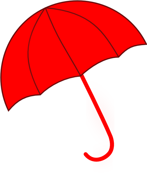 Clip Art At Clker Com Vector Online - Clip Art Red Umbrella (504x600), Png Download