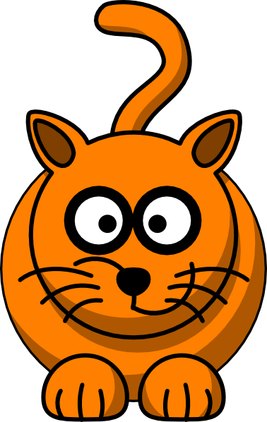 Ginger Cat Clipart (378x598), Png Download