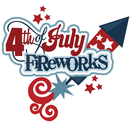 July Fireworks Clipart - Happy 4th Of July Png (432x432), Png Download