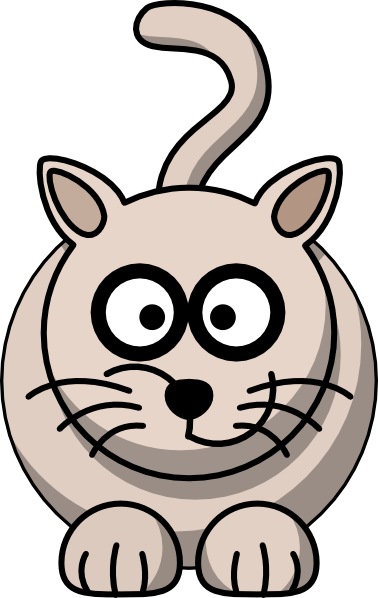 This Free Clipart Png Design Of Grey Cat Clipart Has (378x598), Png Download