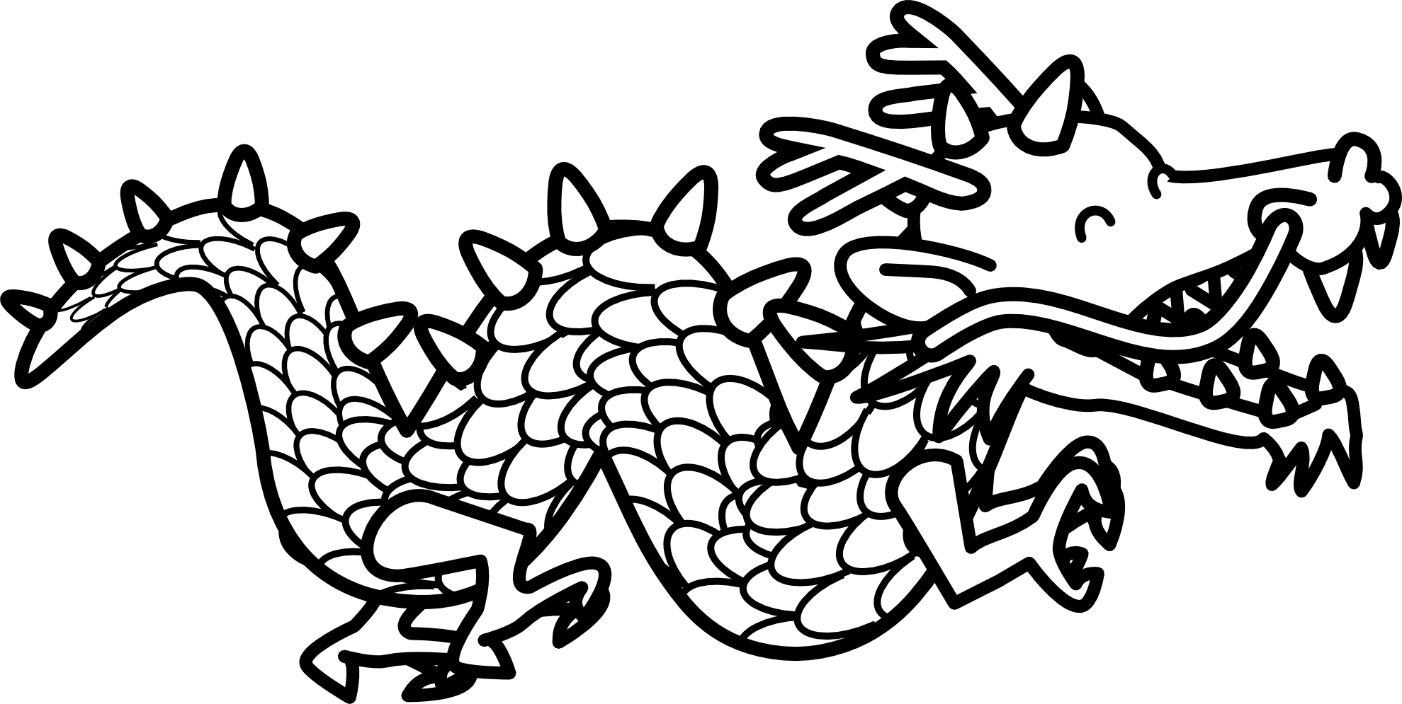 Download Download Dragon 2 Black White Line Art Coloring Book Colouring Clip Art Dragon Black And White Png Image With No Background Pngkey Com
