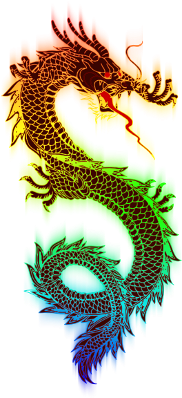 Rainbow Dragon Clipart Png For Web (309x600), Png Download