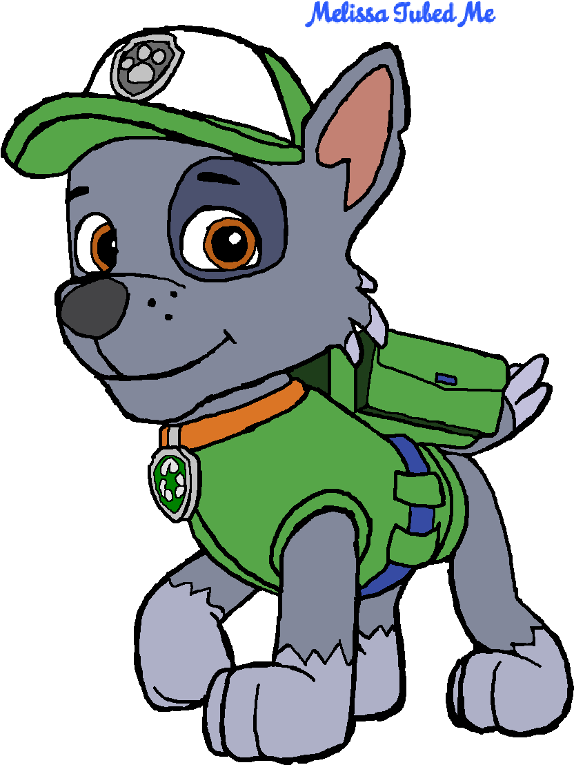 Rocky Recycler Pup Paw Patrol Clipart - Rocky Paw Patrol Drawing (929x1158), Png Download