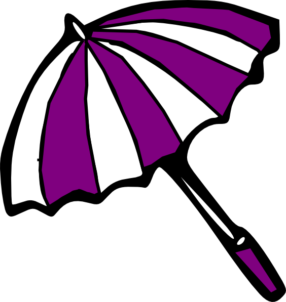 Umbrella Clipart Purple Umbrella - Clipart Picture Of Umbrella (564x597), Png Download