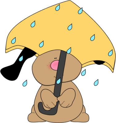 Collection Of Free Rain Transparent Cute Download On - Dog In Rain Clipart (376x400), Png Download