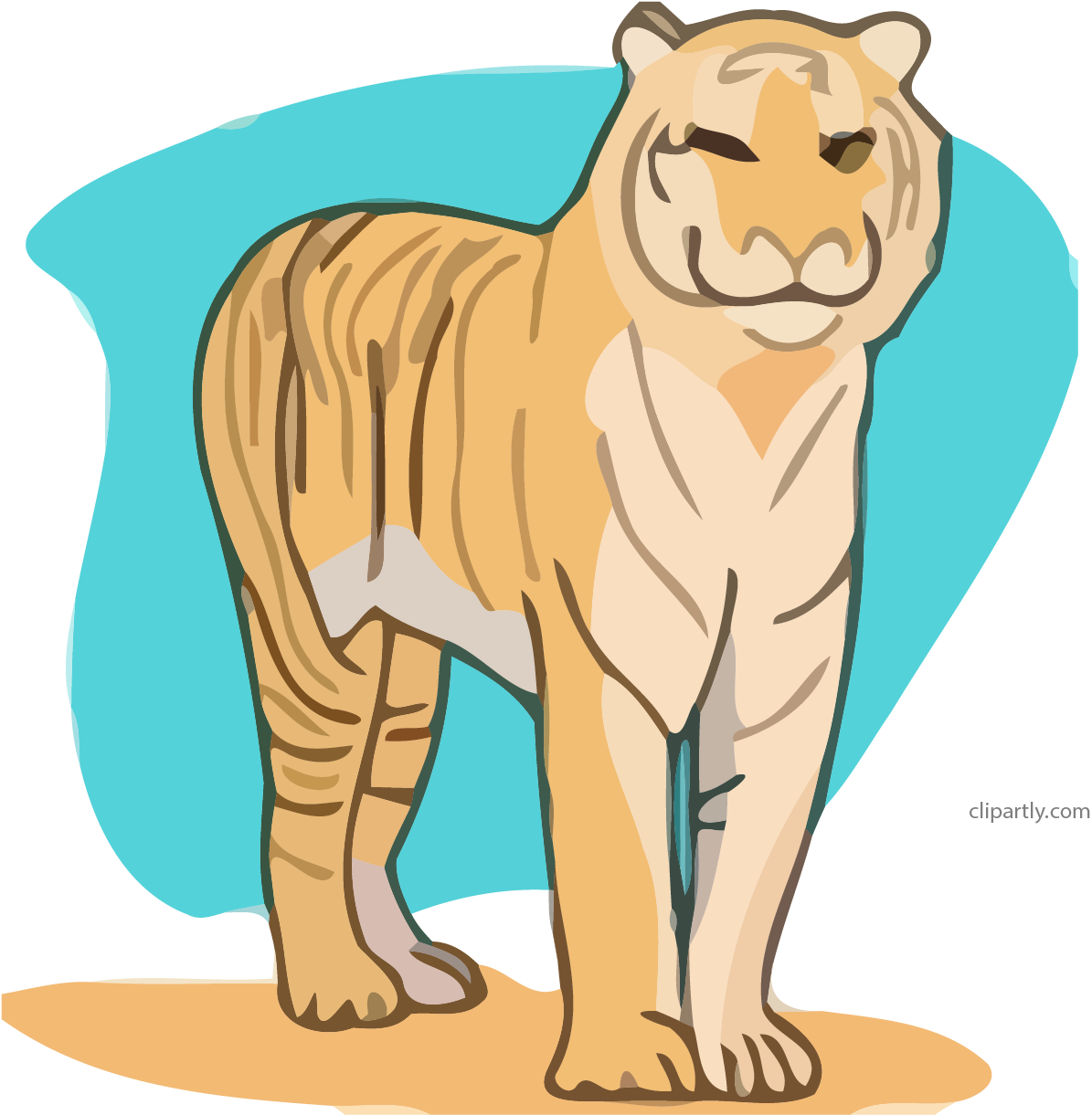 Tiger Clipart Png - Portable Network Graphics (1195x1221), Png Download