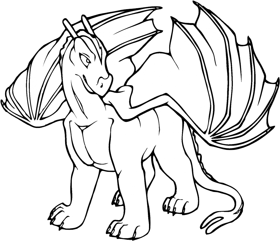 Dragon Clipart - Dragons Coloring Pages Home (940x816), Png Download