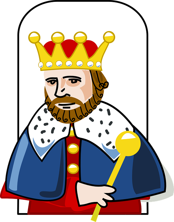 Crown And A Scepter On A Royal Pillow Clipart Image - King Clipart (565x720), Png Download