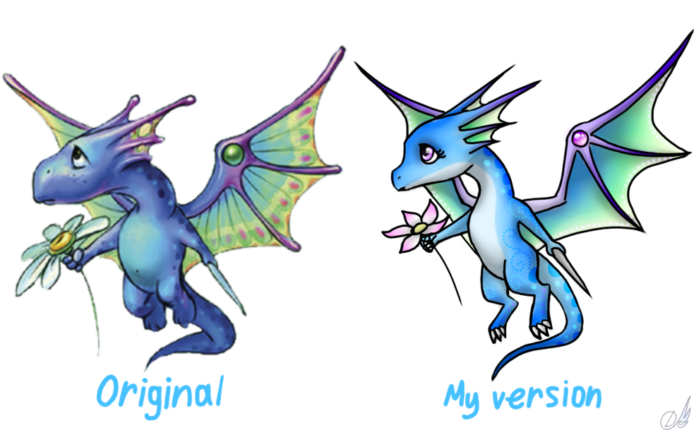 Blue Dragon Clipart Little - Sweet Dragon (1024x640), Png Download