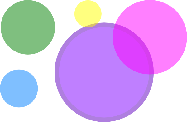 Colored Circles Clip Art At Clker - Colorful Circles Clipart (600x391), Png Download