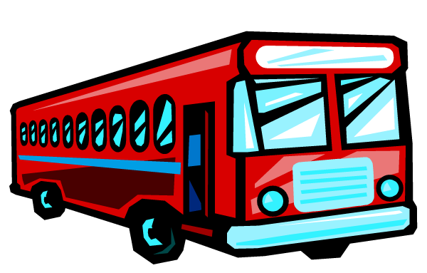 Bus - Land Transportation Clip Art (600x383), Png Download