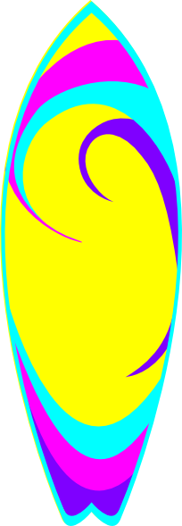 This Free Clipart Png Design Of Surfboard Clipart Has (204x589), Png Download