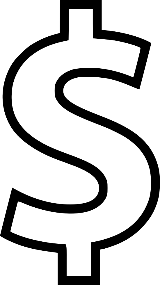 White Dollar Sign Png Png Black And White Stock - White Dollar Sign Png (550x980), Png Download