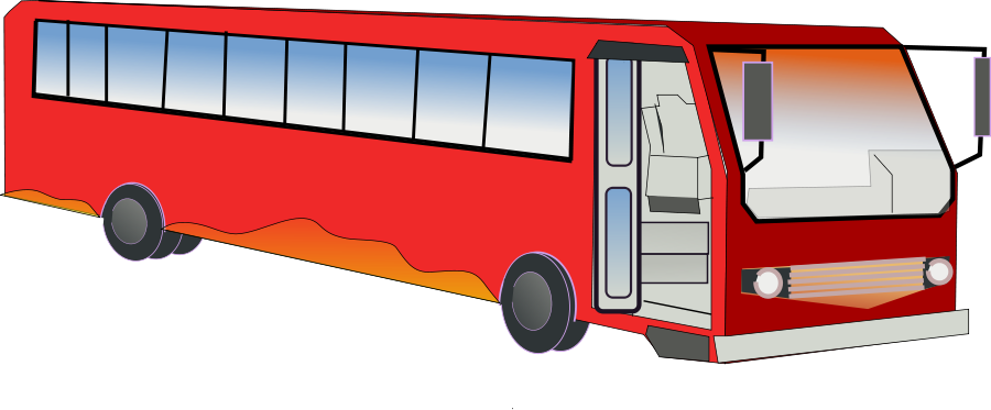 This Free Clipart Png Design Of Bus Clipart (900x373), Png Download