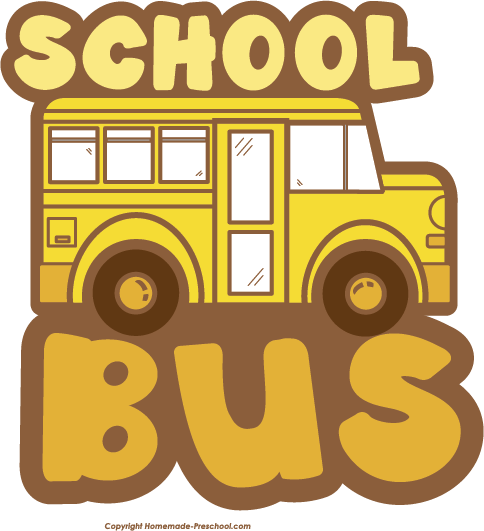 Free School Bus Clipart 7 - School Bus Word Clipart (484x531), Png Download