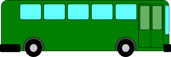 Green Bus Clipart Png For Web (600x202), Png Download
