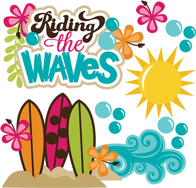 Surfboard Clipart Craft - Surfing Waves Clip Art (648x627), Png Download
