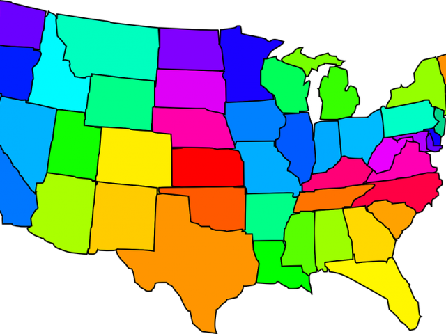 Florida Clipart Map - United States Clip Art (640x480), Png Download
