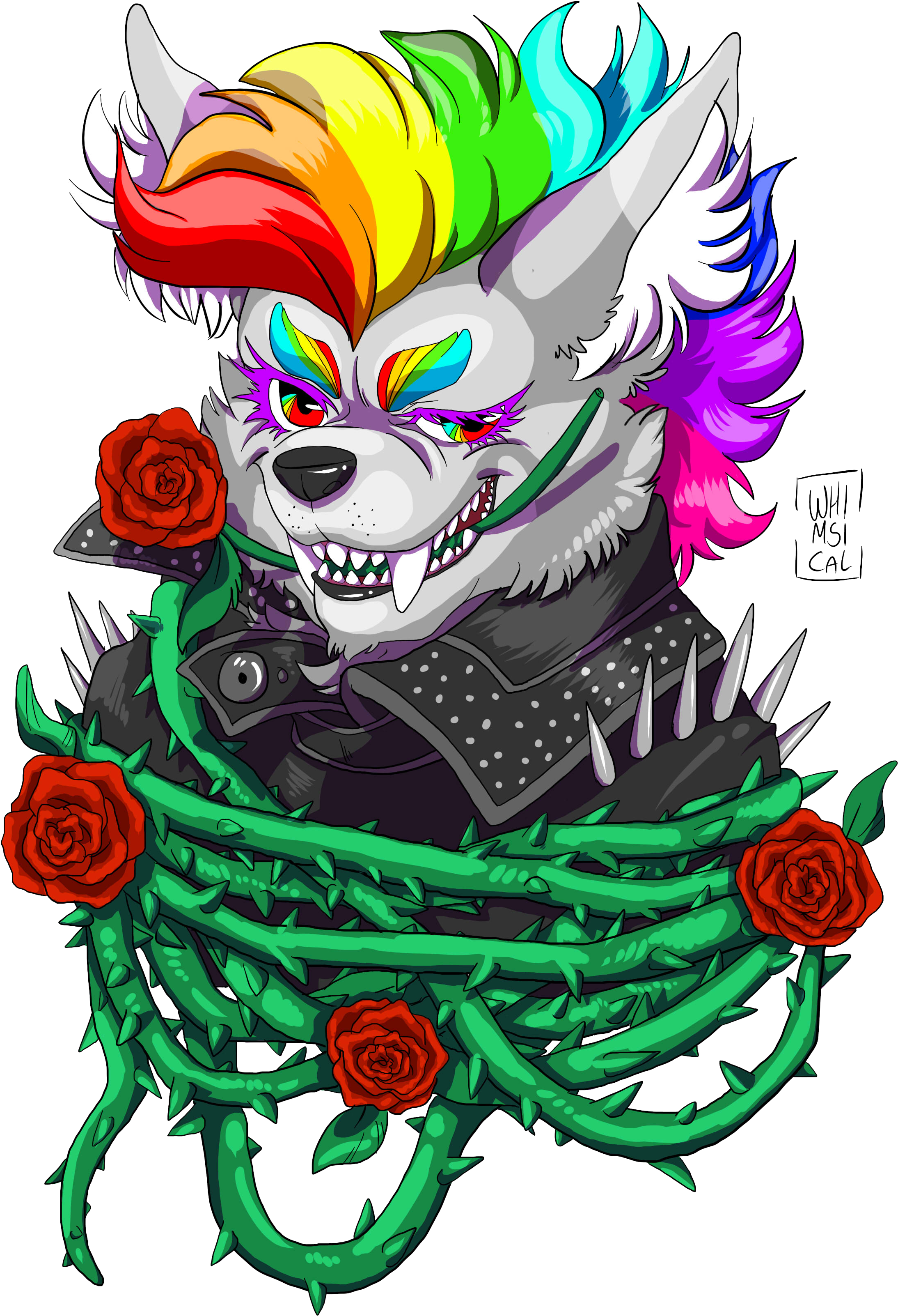 Wolf Clipart Badass - Drawing (905x1325), Png Download