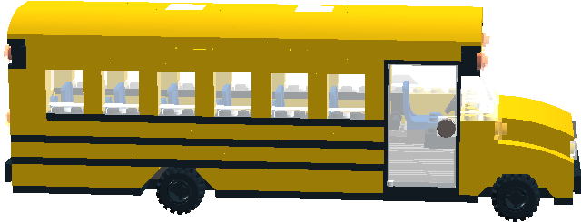 School Bus Clipart Black And White Library - Lego School Bus Digital Designer (1040x637), Png Download