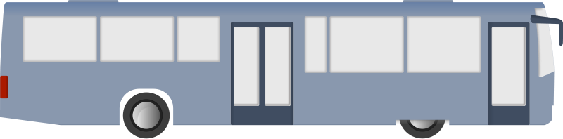 Transit Bus Clip Art Download - Bus Side View Clipart (800x198), Png Download