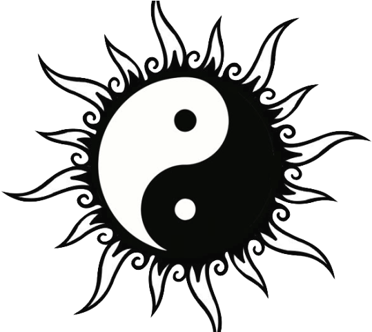 Cool Sun Drawings - Yin Yang Tattoo Png (640x480), Png Download