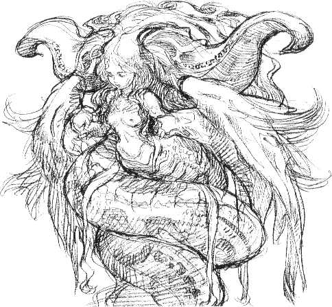 Myriaiiiartwork - Breath Of Fire Iii Concept Art (484x447), Png Download