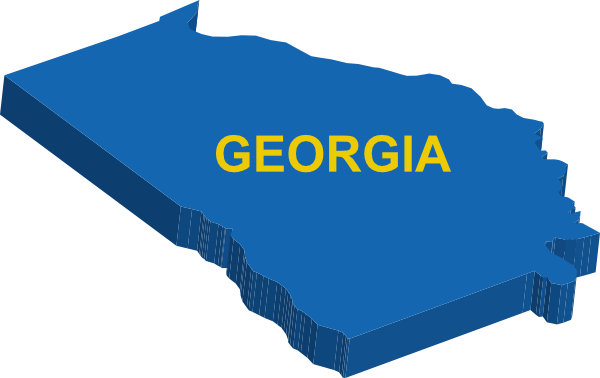Georgia Clip Art - State Of Georgia 3d (600x378), Png Download