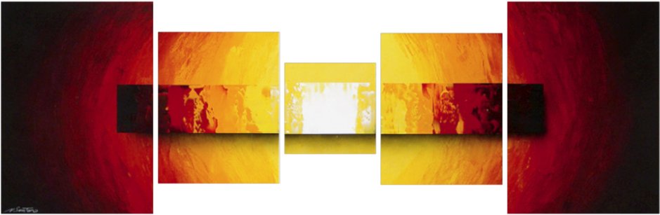 Fire Bloc 210 X 70 Cm Canvas Drawing By Wandbilderxxl - Modern Art (1000x1000), Png Download