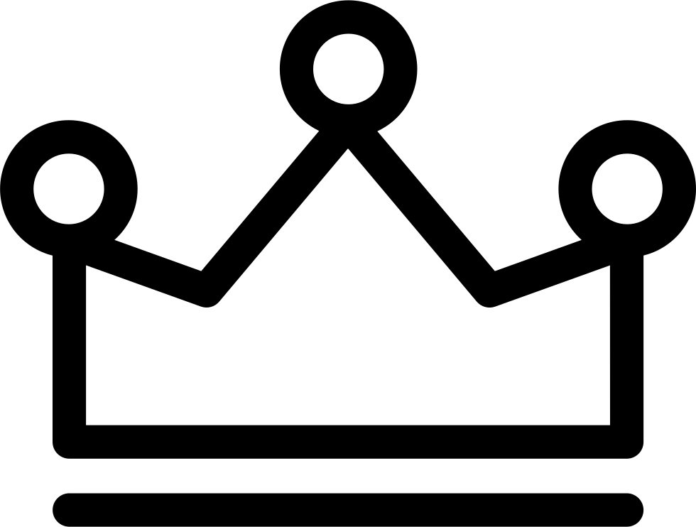 Royal Crown Outline With Three Little Balls On Top - Crown Png Outline (980x742), Png Download