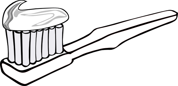 Brush Outline Cliparts - Coloring Page Of Toothbrush (600x289), Png Download