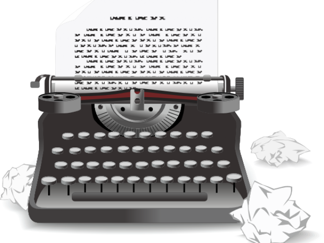 Typewriter Clipart Public Domain - Fifteen Thousand Useful Phrases Ebook (640x480), Png Download