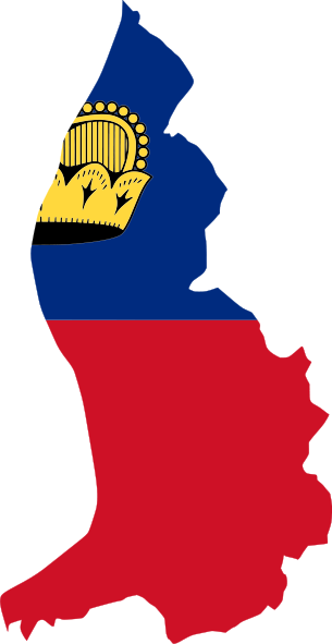 Liechtenstein Flag Map (305x591), Png Download