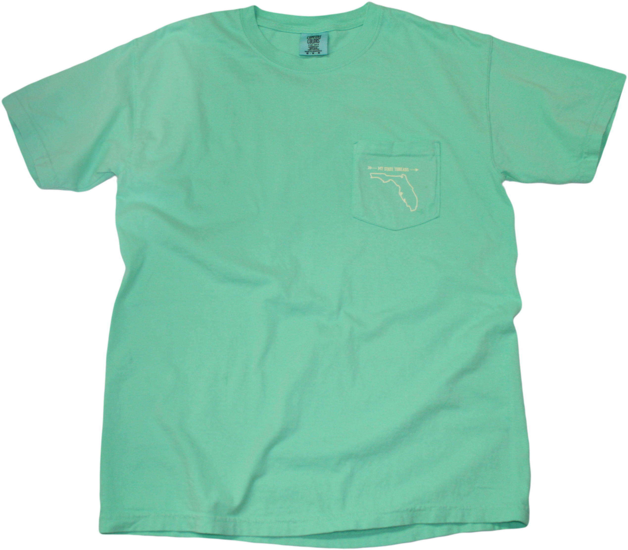 Florida Mint Green Pocket Tee (2550x2247), Png Download