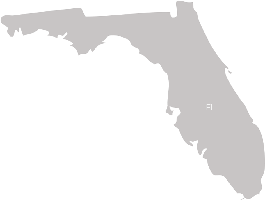 Florida Silhouette Png - Brightline Train South Florida (919x744), Png Download