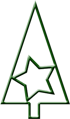 Christmas Tree Outline (400x400), Png Download