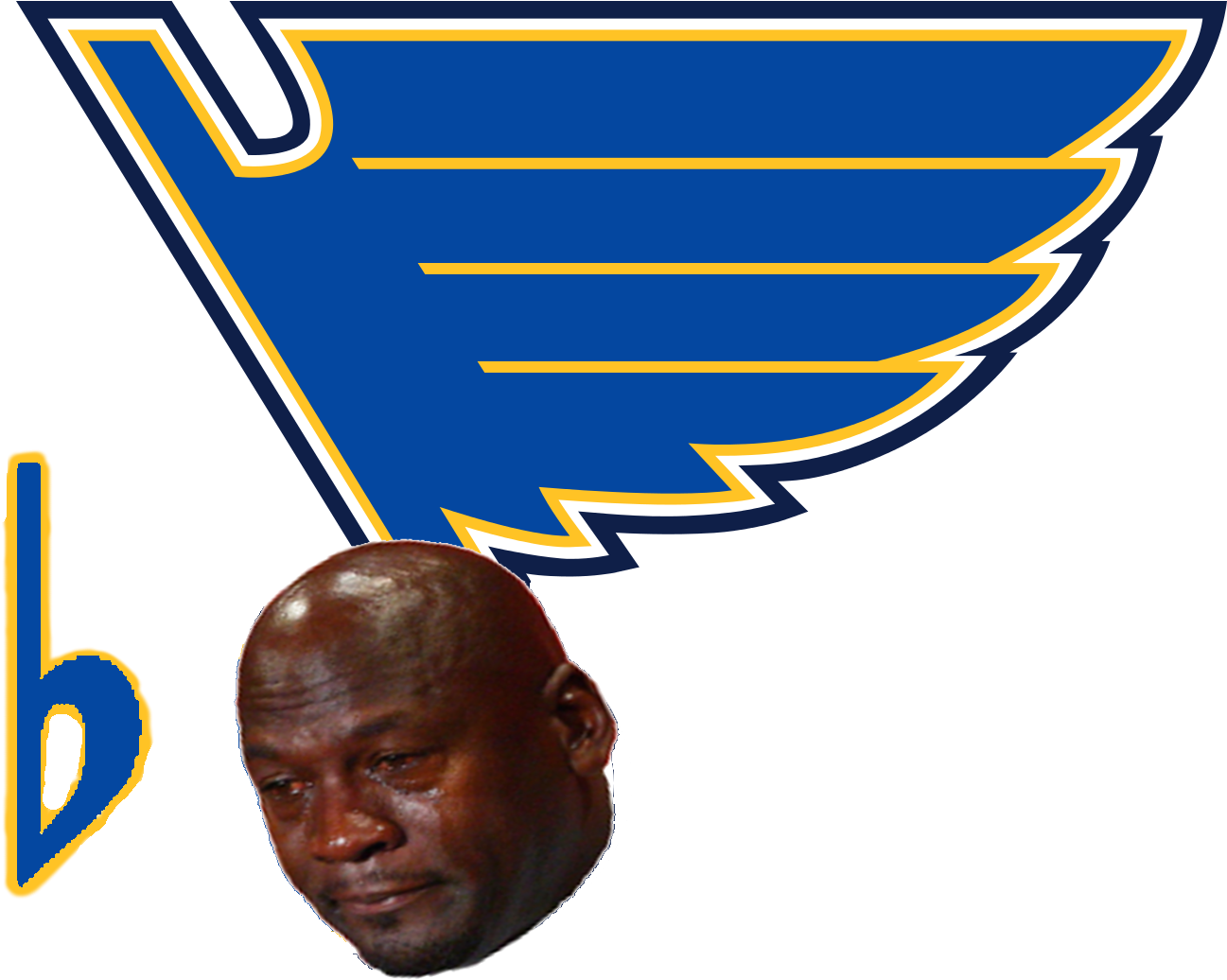 Https - //i - Imgur - Com/dagdmti - St Louis Blues Crying Jordan (1572x1140), Png Download