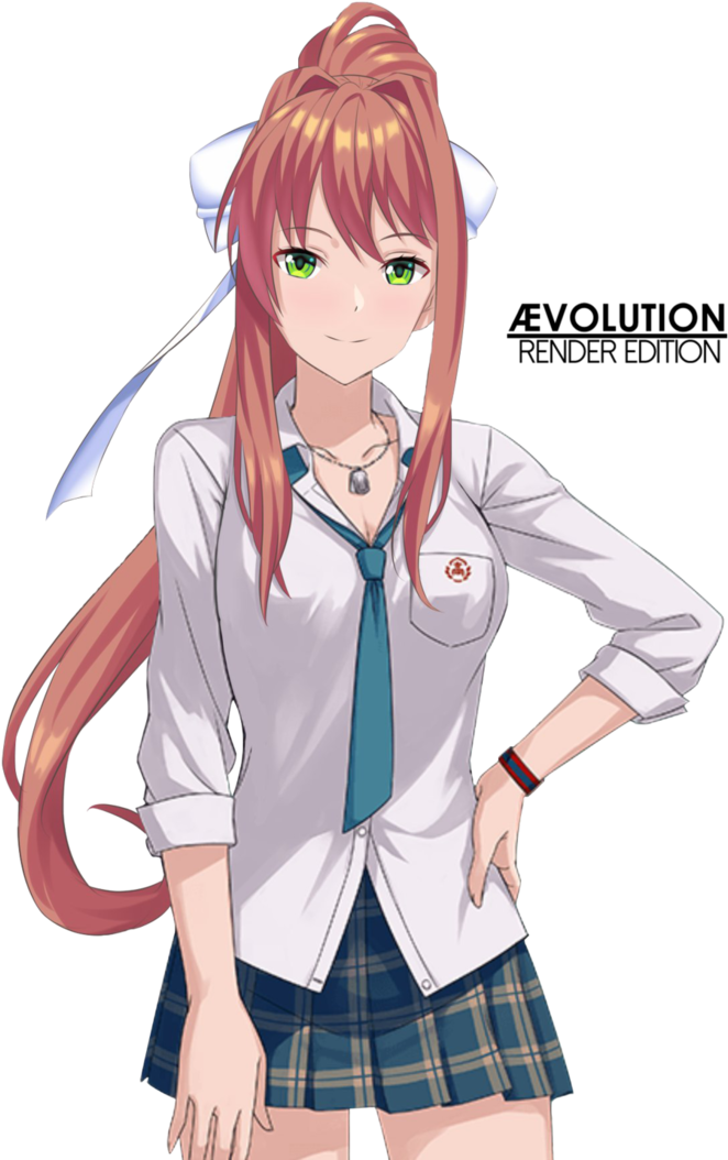 Download Just Monika Png Graphic Black And White Library Short