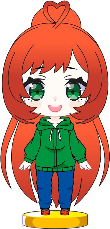 Au Monika - Wikia (390x790), Png Download