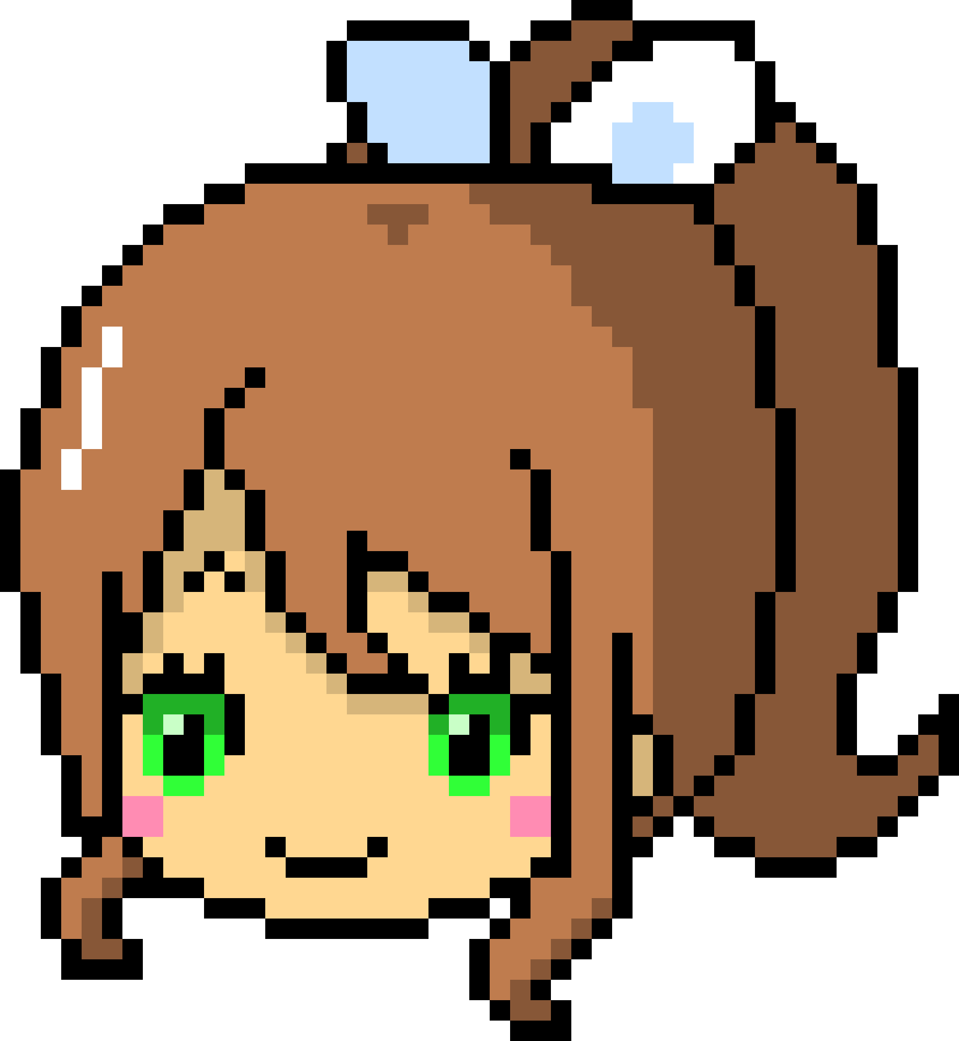Just Monika - Monika Pixel Art (1880x2040), Png Download