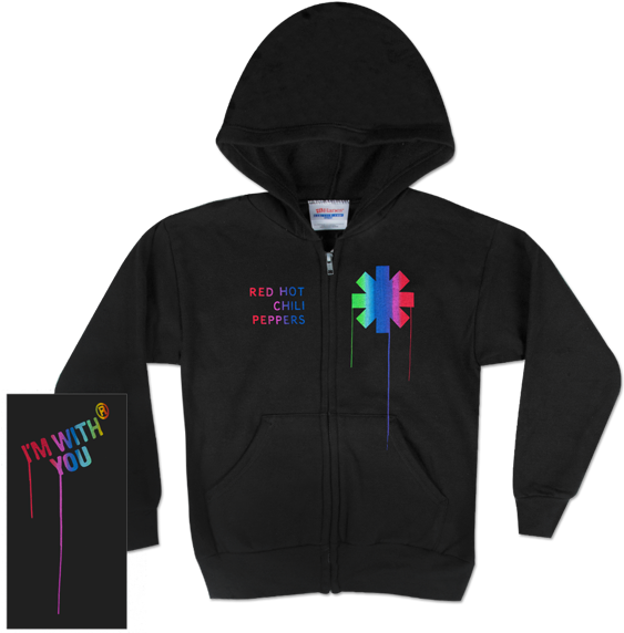 Red Hot Chili Peppers Paint Drip Juniors Zip Hoodie - Hoodie (600x600), Png Download