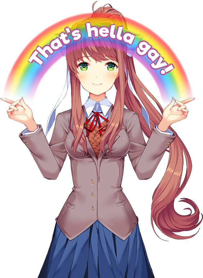 Copy Link - Doki Doki Literature Club Monika (960x960), Png Download