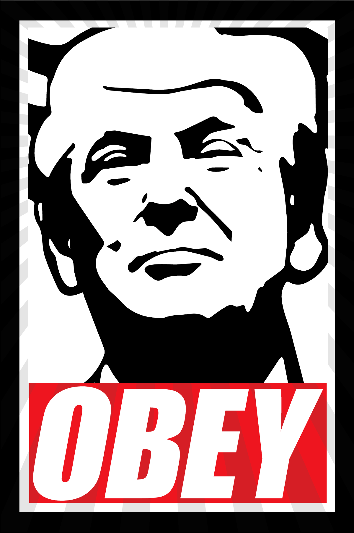 Obey 45 T-shirt - Donald Trump Mural Detention Center (1800x2400), Png Download
