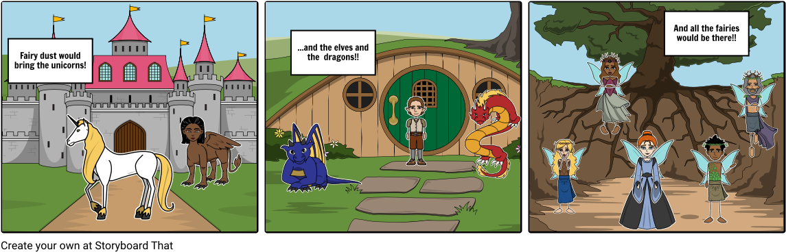 A Fairy Dust Bowl - Cartoon (1164x385), Png Download
