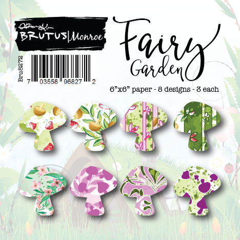 Fairy Garden - Paper Pad - Brutus Monroe Clear Stamps Watercolor Background Bru6449. (468x468), Png Download