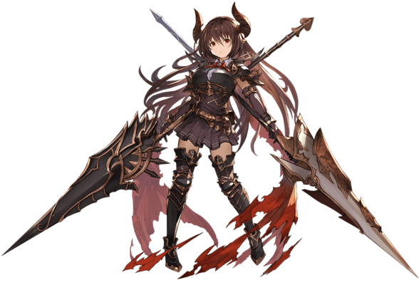 But Granblue Forte Is Dabest Dual Wielding Spears Roflcopter - Forte Shadowverse (600x500), Png Download