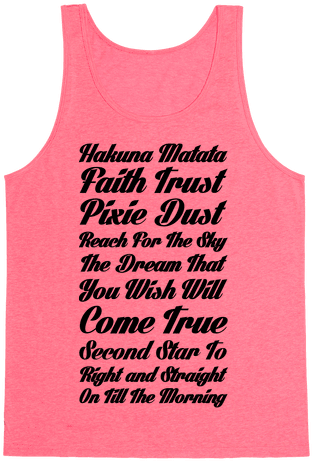 Hakuna Matata Faith Trust Pixie Dust Reach For The - Beach Better Have My Money Tank (484x484), Png Download