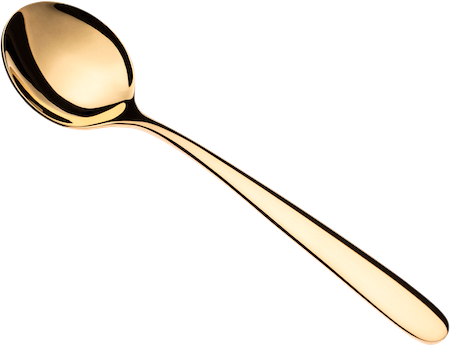 Gold Spoon Png Vector Download - Kitchen Spoon Png Gold (450x346), Png Download